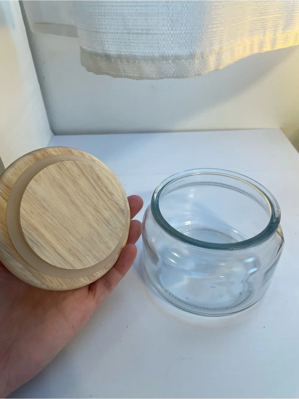 Jar with lid originally for a candle